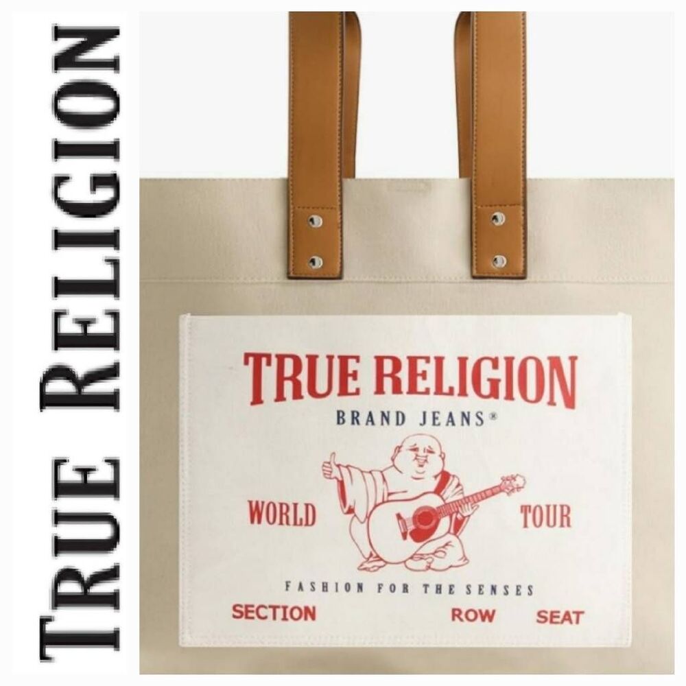 True Religion Buddha Logo Large Tote Bag